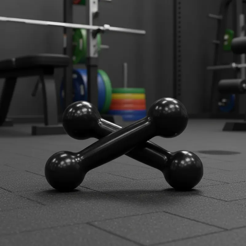 Par Halter 4kg Bola Emborrachado Dumbbell Preto