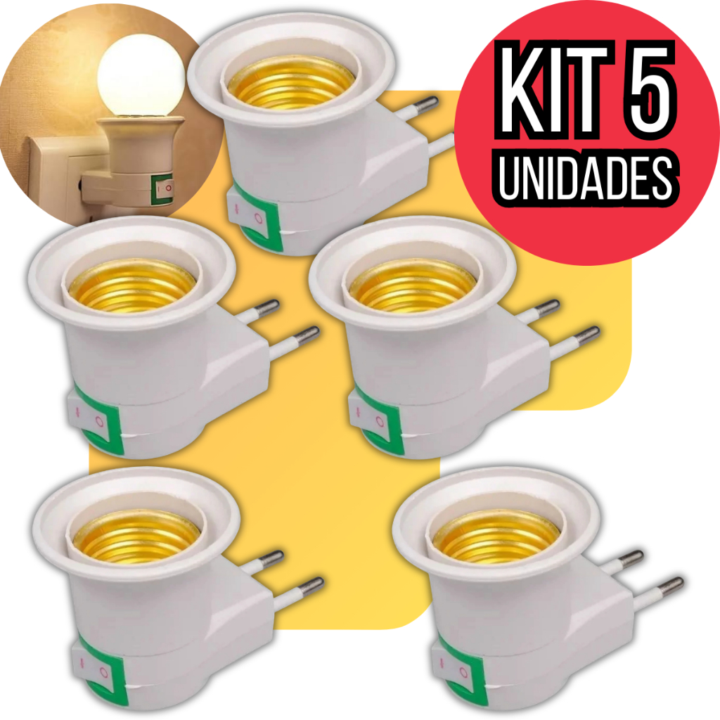 Bocal Lâmpada para Tomada E27 Liga Desliga Bivolt Oferta em Oferta na Shopee