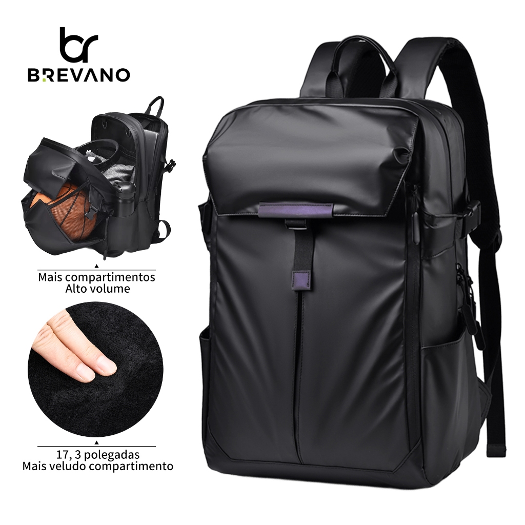 Mochila de Viagem Impermeável Reforçada Para Masculina Feminina, Mochila Executiva Multifunções Para Computador Portátil