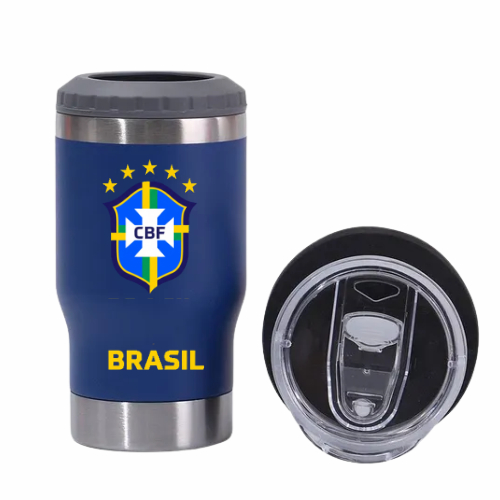 Copo Long Neck  Brasil Térmico 473ml Personalizado com Nome Brasil DTF UV Alta Qualidade