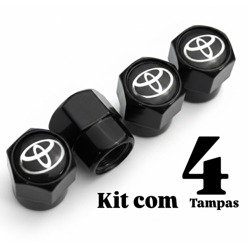 Tampinha Tampa Pneu Tampa de Válvula Roda Ventil Bico compatível com todos carros Toyota em Oferta na Shopee