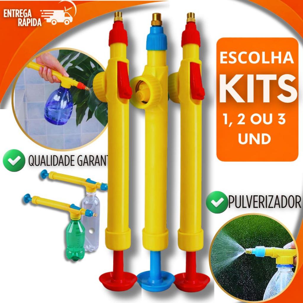 KIT 1,2 0U 3 Unidade Pulverizador Borrifador Para Garrafa Pet Com Bico Regulável Manual Para Jardinagem Adaptável em Oferta na Shopee