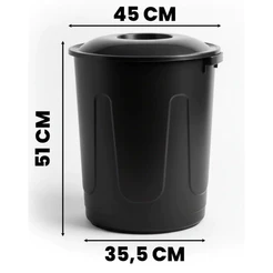Cesto de Roupa 60L com Tampa Grande Organizador Casa Utilidades Variedade de Cores