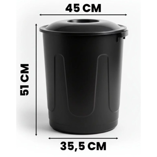 Lixeira Grande 60 Litros com Tampa e Alças Resistente Reforçada em Oferta na Shopee