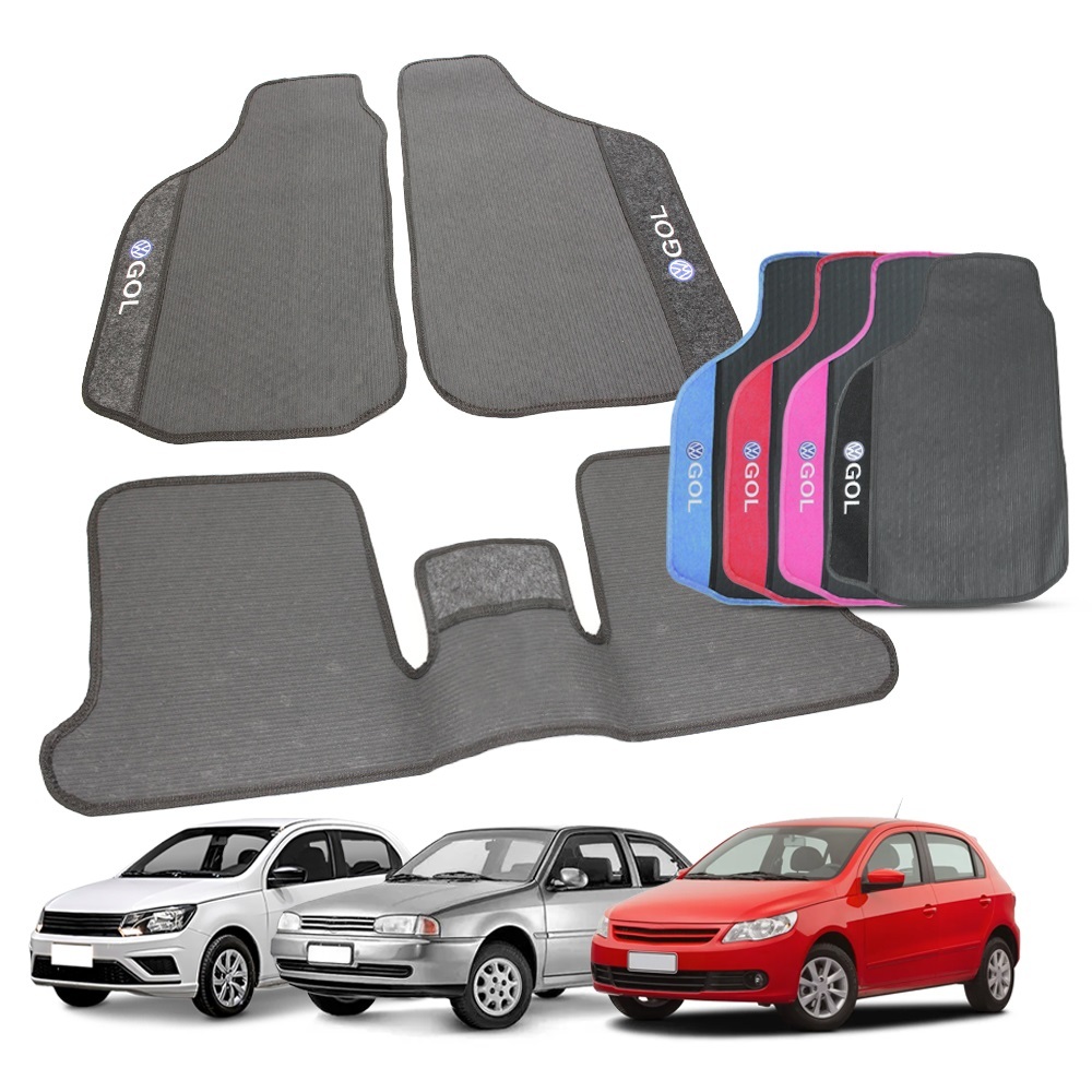 Jogo Tapete personalizado PVC Automotivo Universal 3 peças Volkswagen gol g1 g2 g3 g4 g5 g6 g7 em Oferta na Shopee