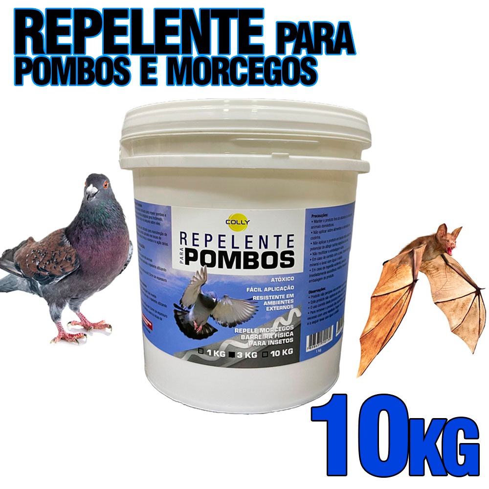 Gel Repelente para Pombos 10Kg Colly – Ideal para Galpões, Telhados e Indústrias