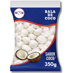 Balas De Coco ''Tipo'' Caseira 350g Ame Ideal para Festas e Lembrancinhas
