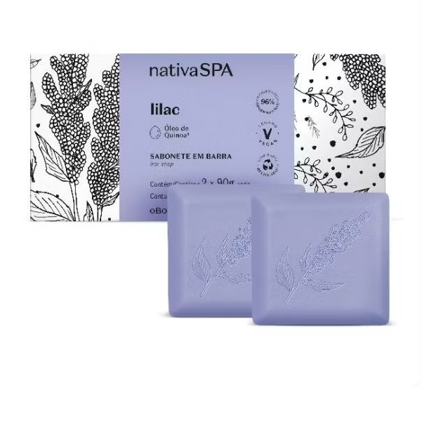​Sabonete em Barra Nativa SPA Lilac O Boticário - Kit 2x90g Perfumado