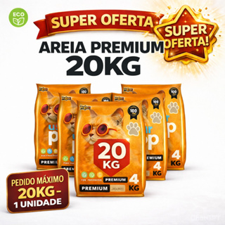 Kit Areia Sanitária Pop Star 20kg (5x4kg) com Alta Absorção  e Controle Eficiente de Odores em Oferta na Shopee