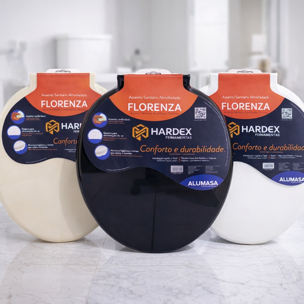 Assento Sanitário Almofadado Universal Florenza Hadrex Macio Confortável Deca Celite Incepa em Oferta na Shopee