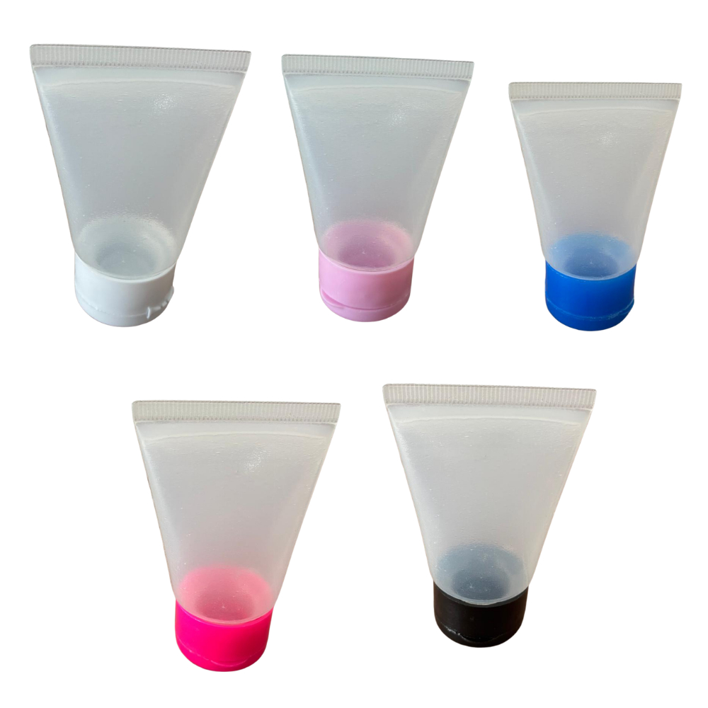 kit 10 Bisnagas 30ml Tampa Flip Top brinde lembrancinhas viagem