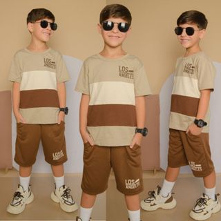 Conjunto Infantil Masculino Verão Lançamento Camisa e Bermuda Veste Do 2 ao 12 anos Roupa de Menino em Oferta na Shopee