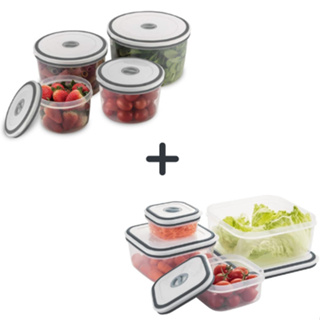 Kit 8 Potes Herméticos Electrolux de Plástico em Oferta na Shopee