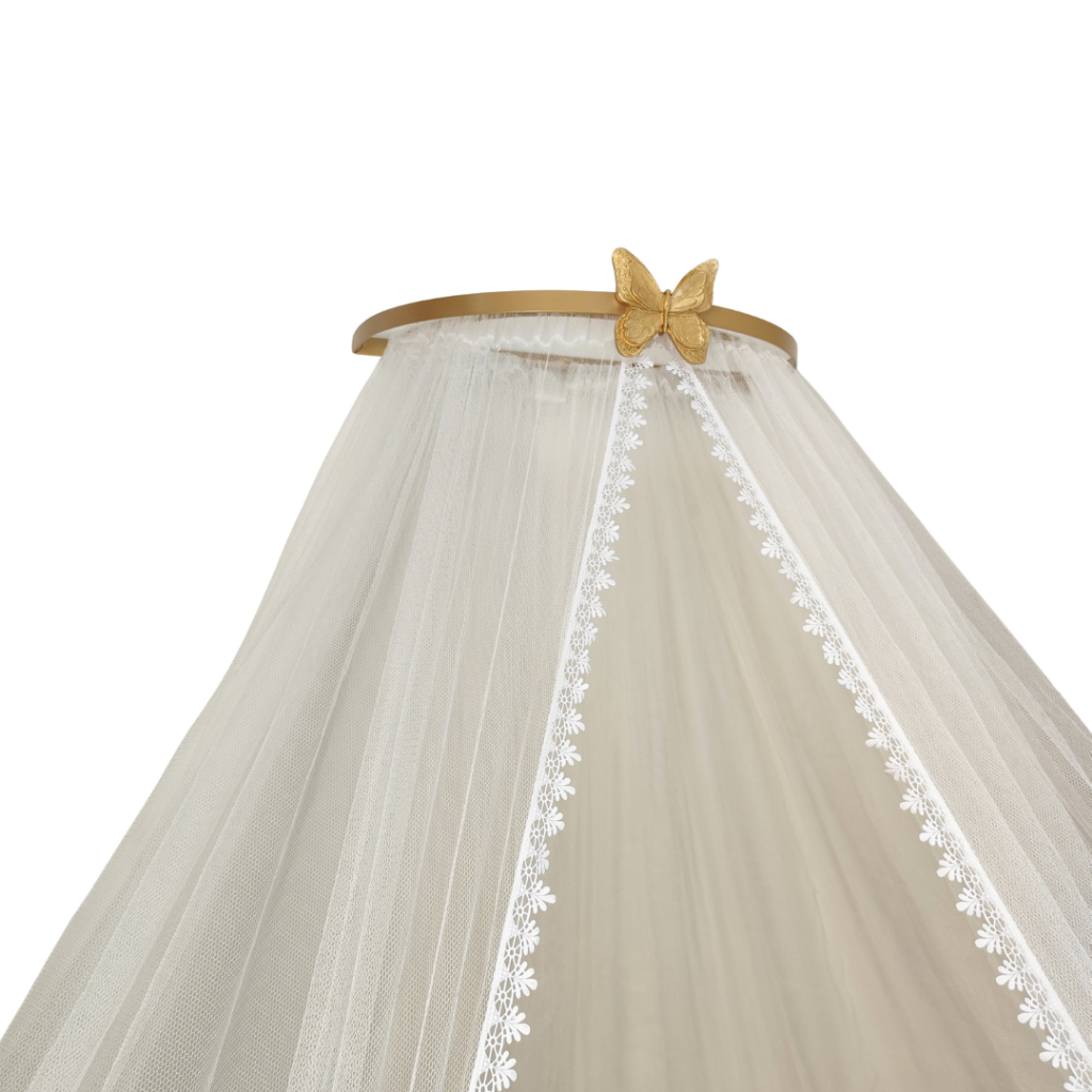 Dossel borboleta com mosquiteiro  tule para berço