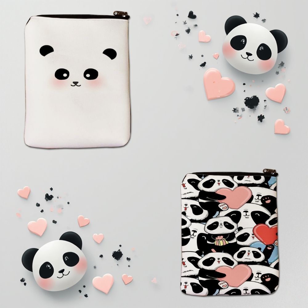 Book Sleeve Porta Livros em Neoprene Linha Panda