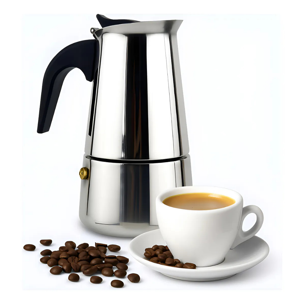 Cafeteira Italiana Inox 6 Xicaras Cozinha Pratica Duravel Cafe Expresso