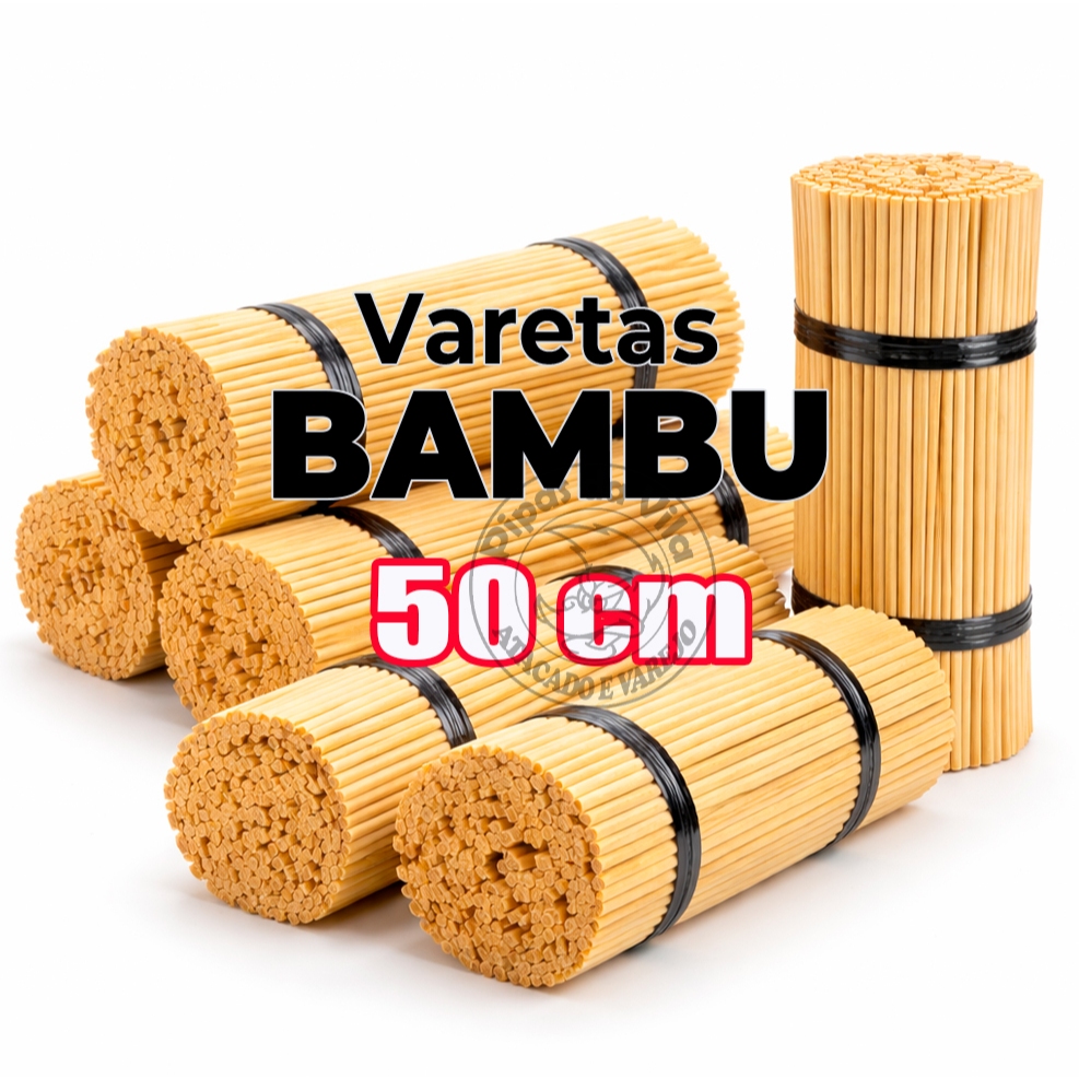 Pacote de Vareta de Bambu 50cm com 200 Unid. em Oferta na Shopee