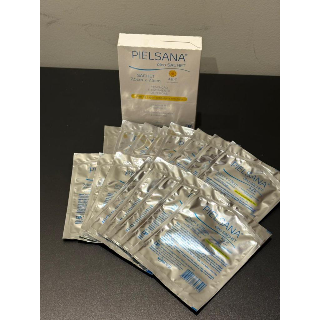 KIT C/ 15 UND - Curativo Pielsana Gaze de Rayon com Óleo AGE 7,5 x 7,5 cm  - DBS