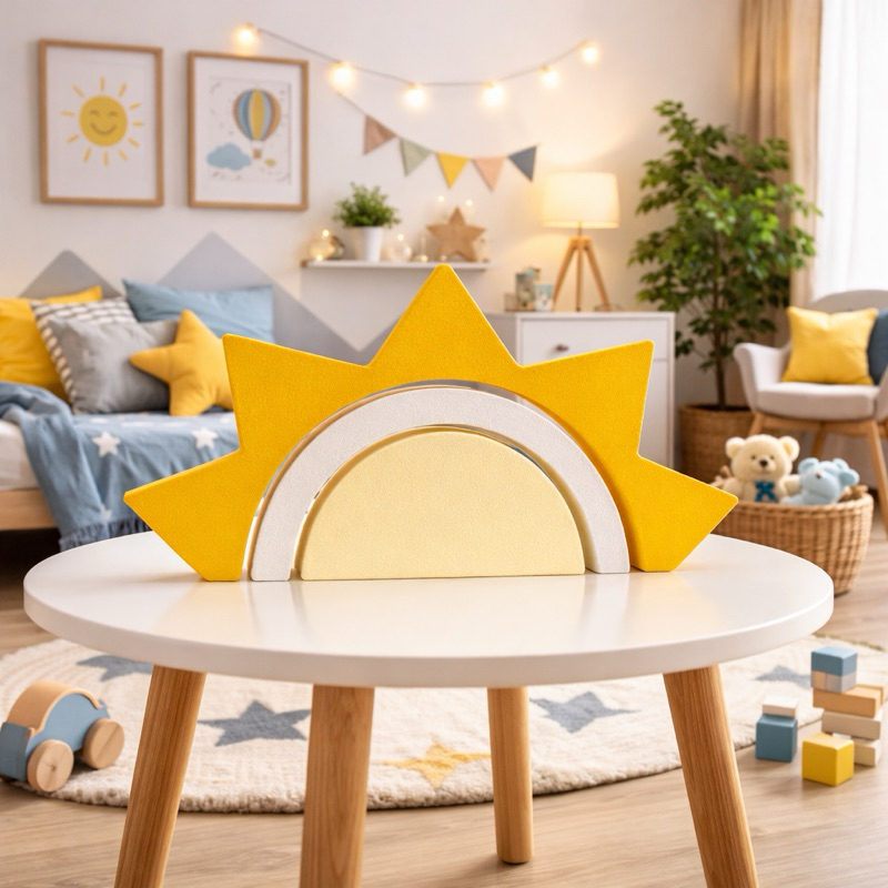 Sol Decorativo Infantil em 3D | Enfeite Unissex para Quarto de Bebê e Festa de Aniversário