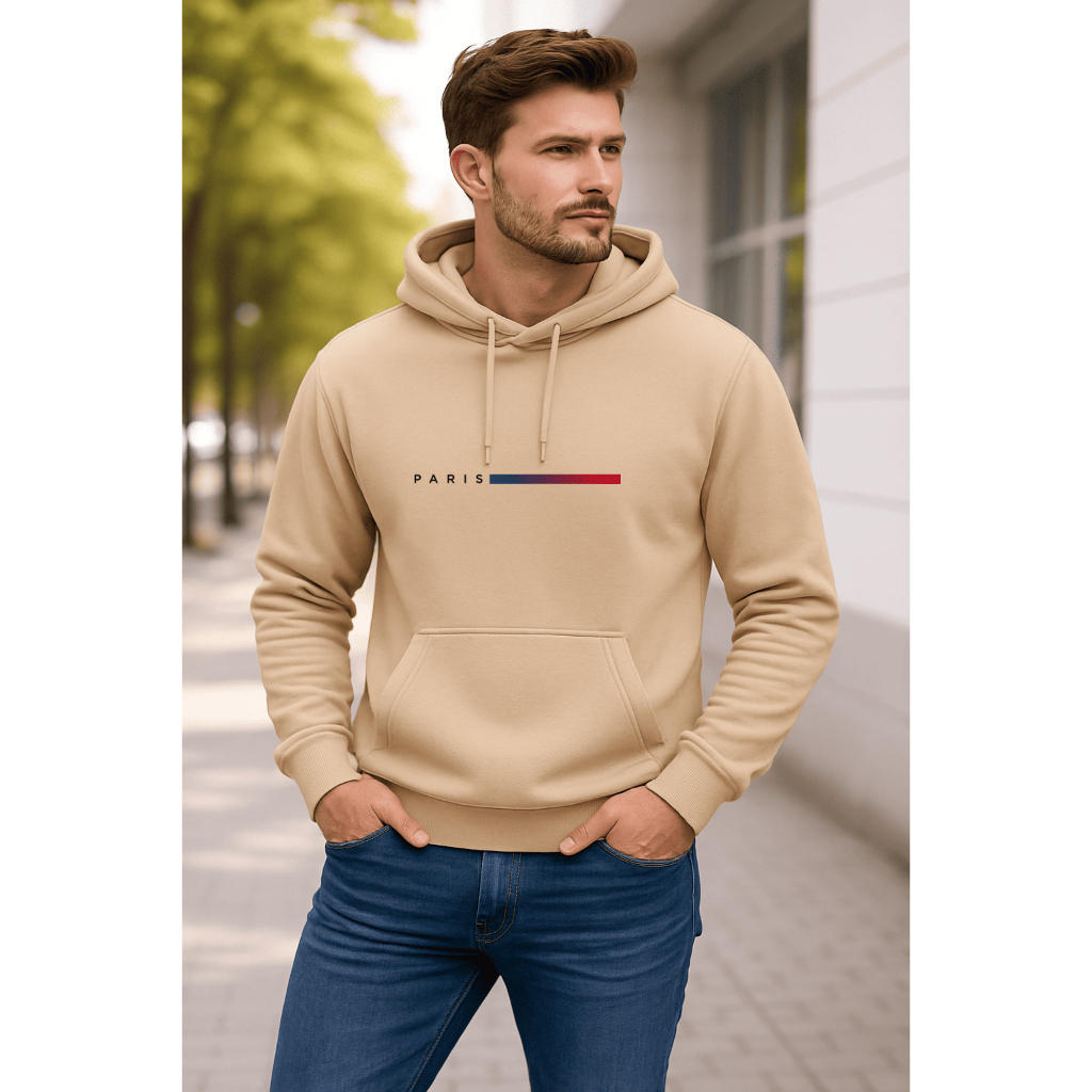 Moletom Paris Masculino Canguru Com Capuz Casual Inverno em Oferta na Shopee
