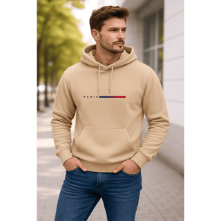 Moletom Paris Masculino Canguru Com Capuz Casual Inverno em Oferta na Shopee