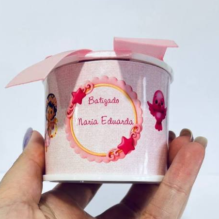Kit Lembrancinha Anjinho Tubolata 5x6 Personalizada • Maternidade • Batizado • Aniversário • Apresentação • Eucaristia