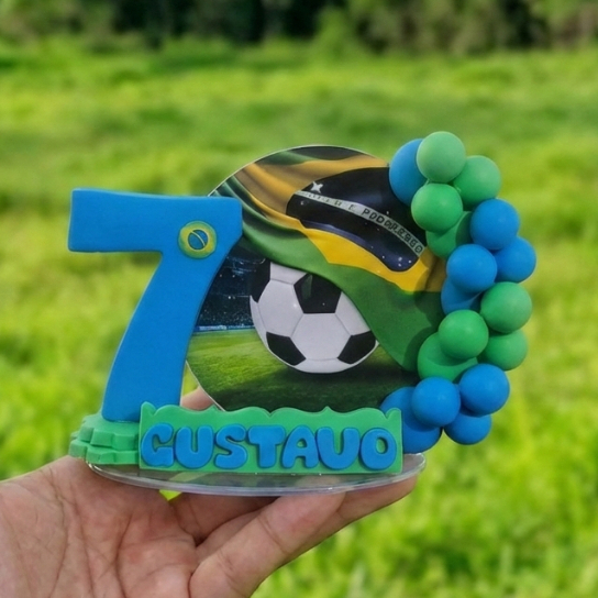 Vela de aniversário Seleção Brasileira de Futebol/ Festa cenário Seleção Brasileira de Futebol