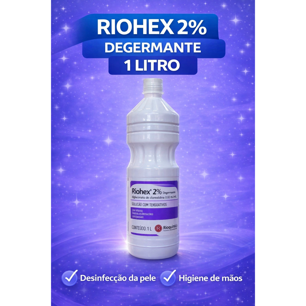 Clorexidina Degermante 2% 1 Litro Riohex - Rioquimica em Oferta na Shopee