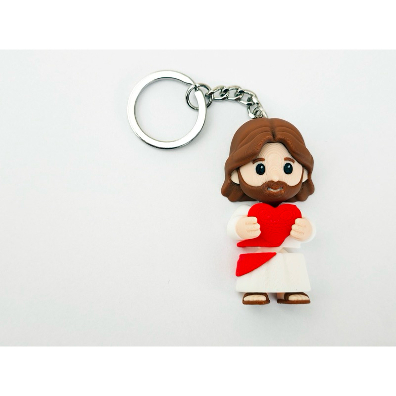 Chaveiro Jesus com Coração – Mini Figura Articulada Flexi em Oferta na Shopee