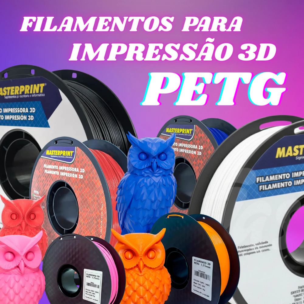 Filamento PETG MasterPrint Premium 1Kg 1.75 Impressora 3D Várias Cores ENVIO RÁPIDO