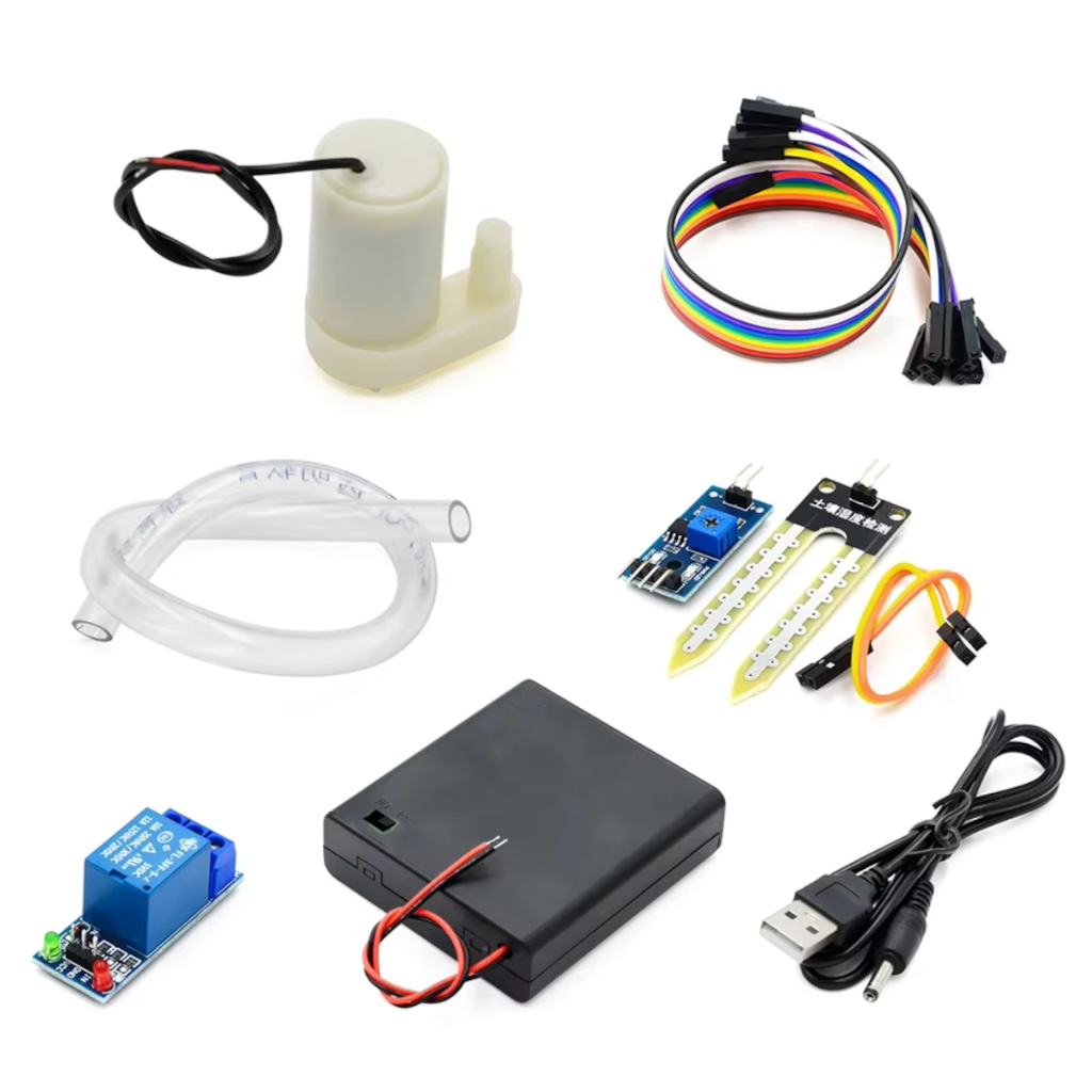 Kit Irrigação Automática Arduino 16 Itens Sensor Umidade Solo Bomba Relé Rega Plantas Horta DIY