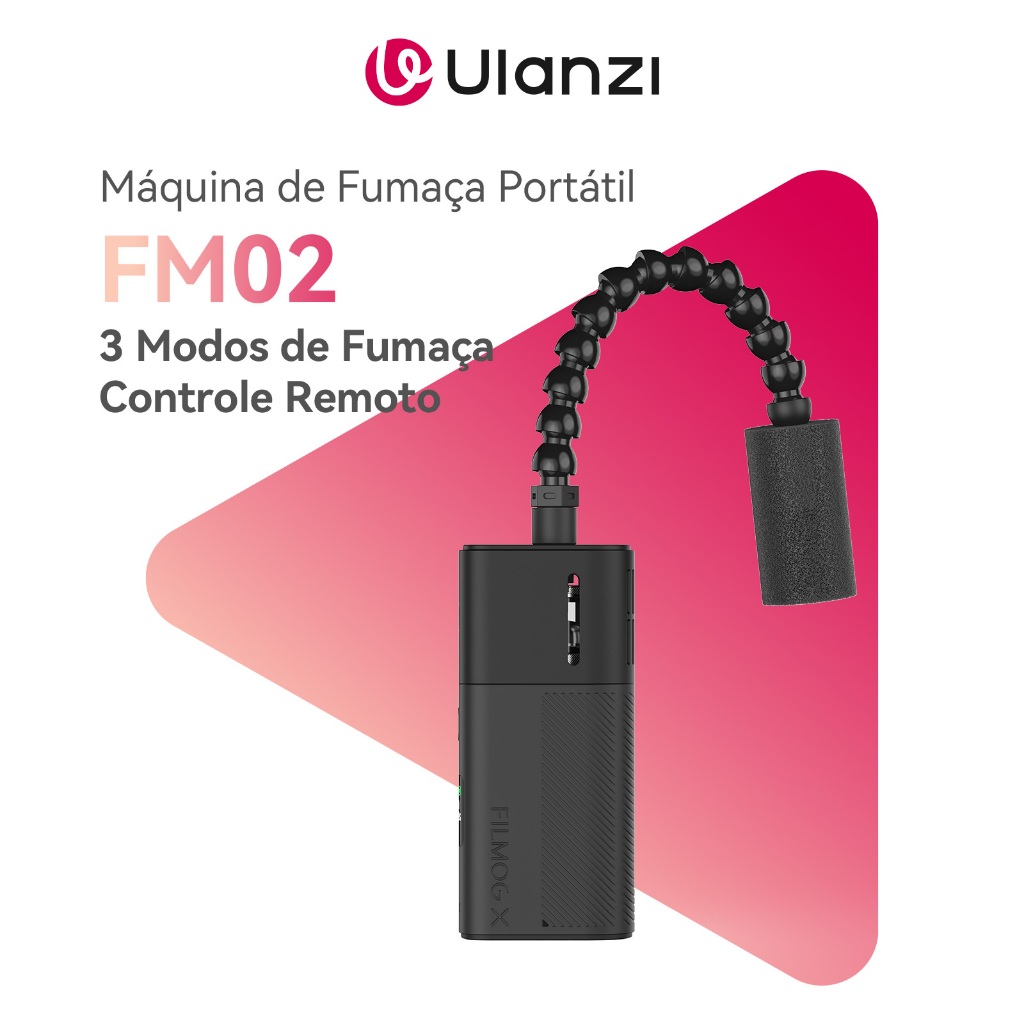 ULANZI FM02 FILMOG X Máquina de Neblina Portátil com Controle Remoto para Fotografia e Vídeo