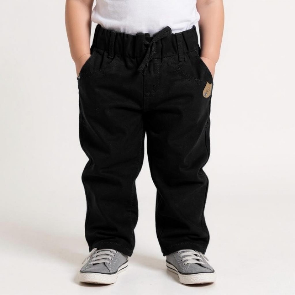 Calça Sarja Infantil Menino com Elastano Regulagem Interna Skinny Casual Festa Escola Passeio Várias Cores