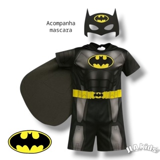 Fantasia do Batman infantil com mascara em Oferta na Shopee