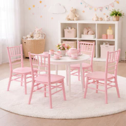 Kit 4 Cadeiras Infantil Tiffany Festa e Recreação
