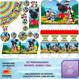 TEMA CASA DO MICKEY LEMBRANCINHA COM 80/160 ITENS - COM OU SEM NOME em Oferta na Shopee