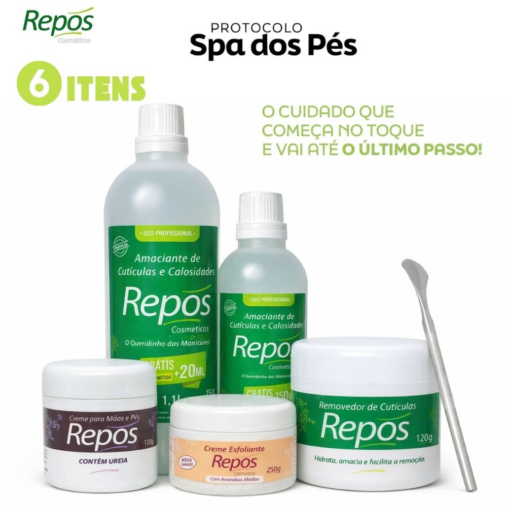 Kit Profissional Repos + Espátula Cutemax – Cuidado Completo para Mãos e Pés
