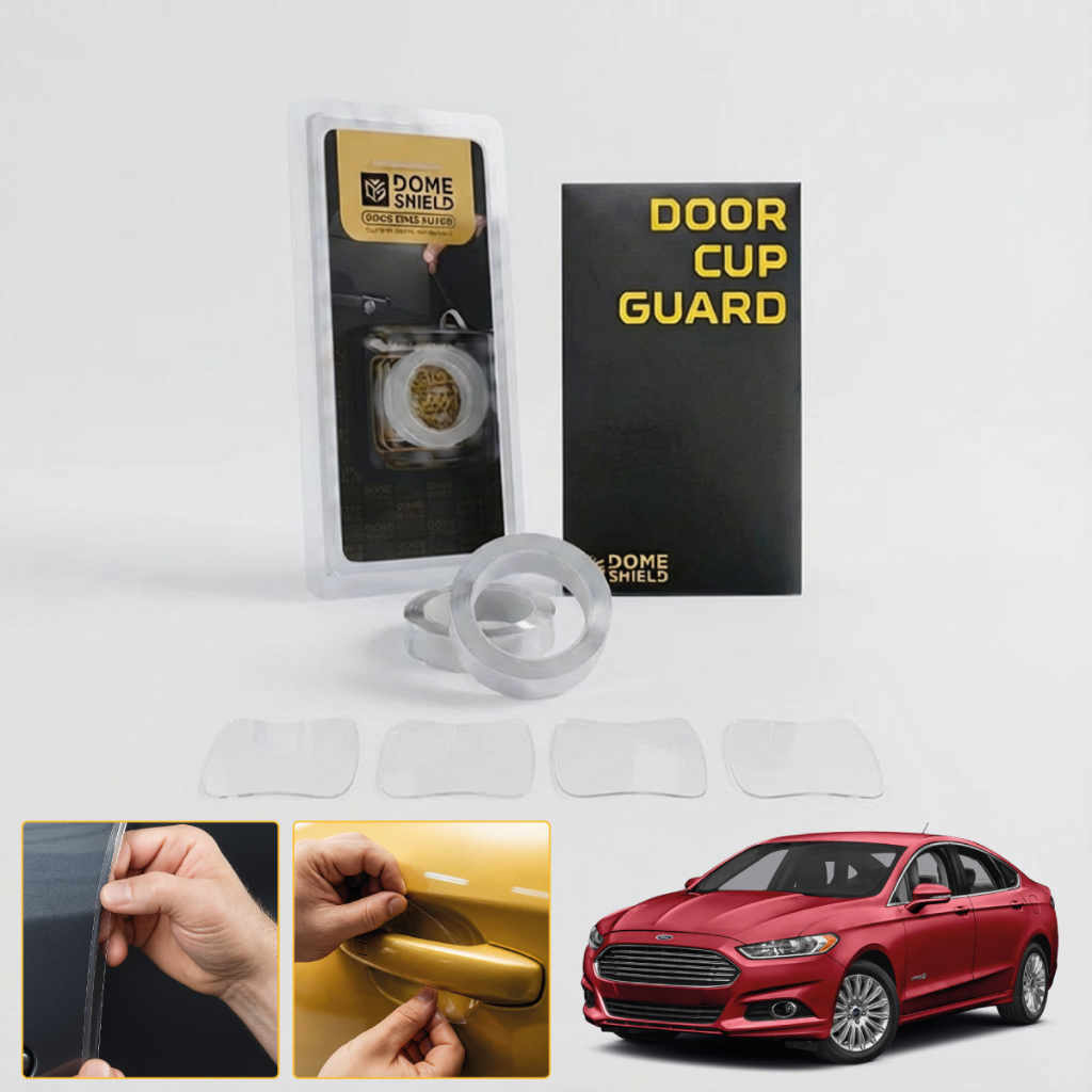 Ford Fusion - Kit Adesivo Película PPF Porta Copa Maçaneta + Cantos Porta Protetor Transparente Carro