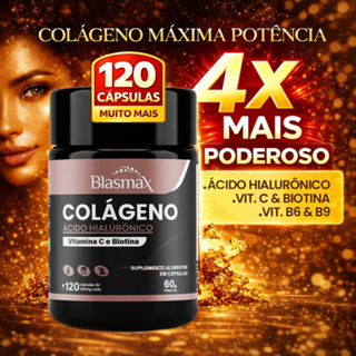 Colágeno para Pele Cabelo e Unhas com Ácido Hialurônico | Vitamina C | Colágeno Cápsulas 120 em Oferta na Shopee