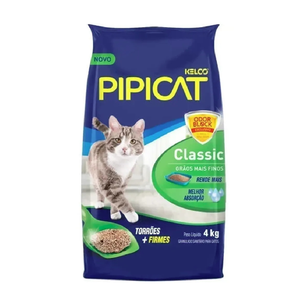 Pipi Cat Classic Granulado Areia Higiênica Gatos 4 kilos em Oferta na Shopee