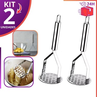 Amassador de Batata em Aço Inox Profissional Alta Qualidade Fácil de Usar em Oferta na Shopee