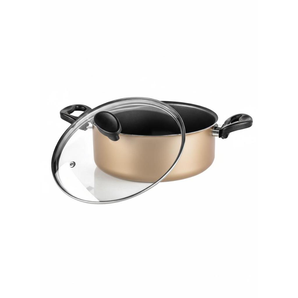 Panela Caçarola Avulsa Teflon 22cm Tampa Vidro