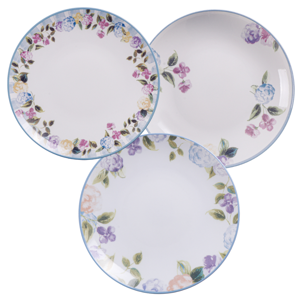 Jogo de Jantar Tramontina Aura em Porcelana Decorada – Escolha seu Jogo com 4, 6 ou 12 Peças
