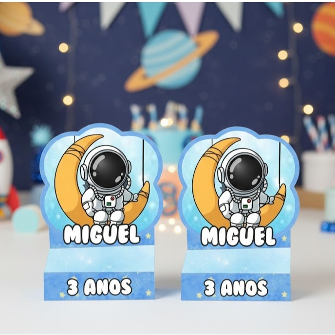 Porta bis duplo Lembrancinha Personalizados- Festa Infantil - Astronauta Caixinha Bis