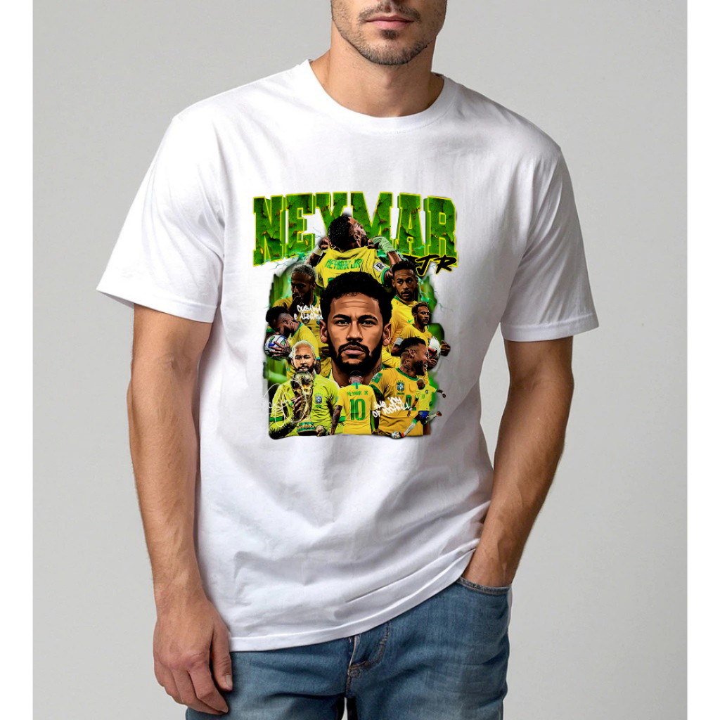 Camiseta Camiseta Unissex Masculino e Feminino Estampa Neymar Jr Copa do Mundo 2026 Jogo do Brasil