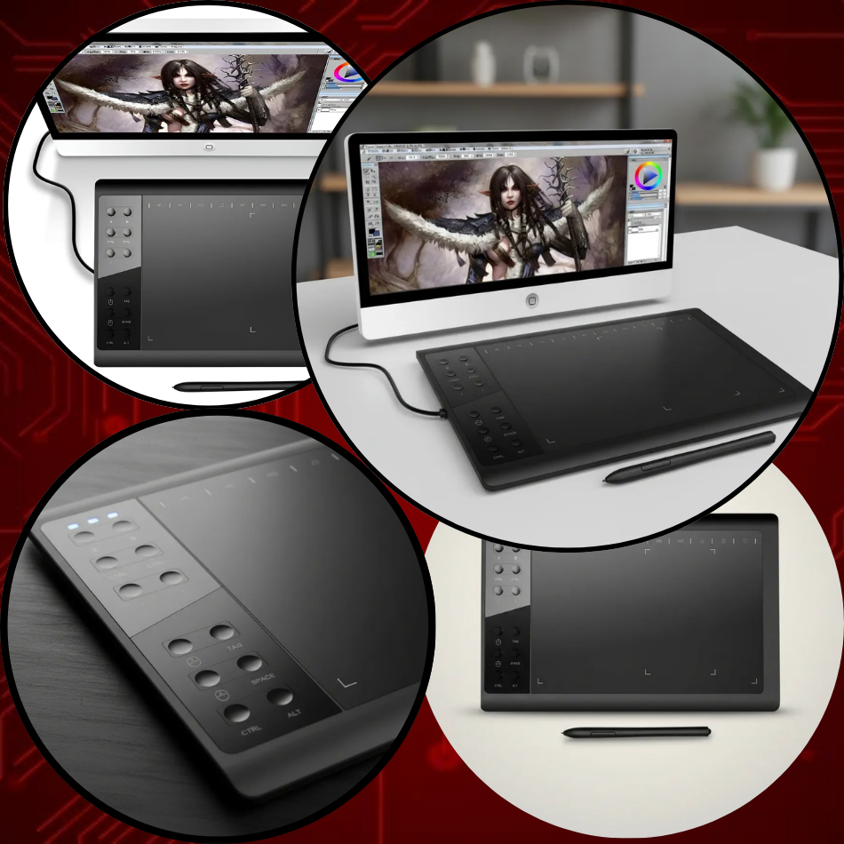 Mesa Digitalizadora Desenho Profissional Grande 36x24cm 5080LPI 266PPS