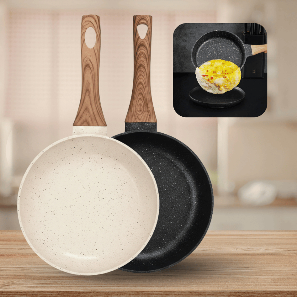 Imagem Frigideira Antiaderente Cerâmica 20cm ou 24cm Não Gruda Alumínio Premium Para Todos os Fogões