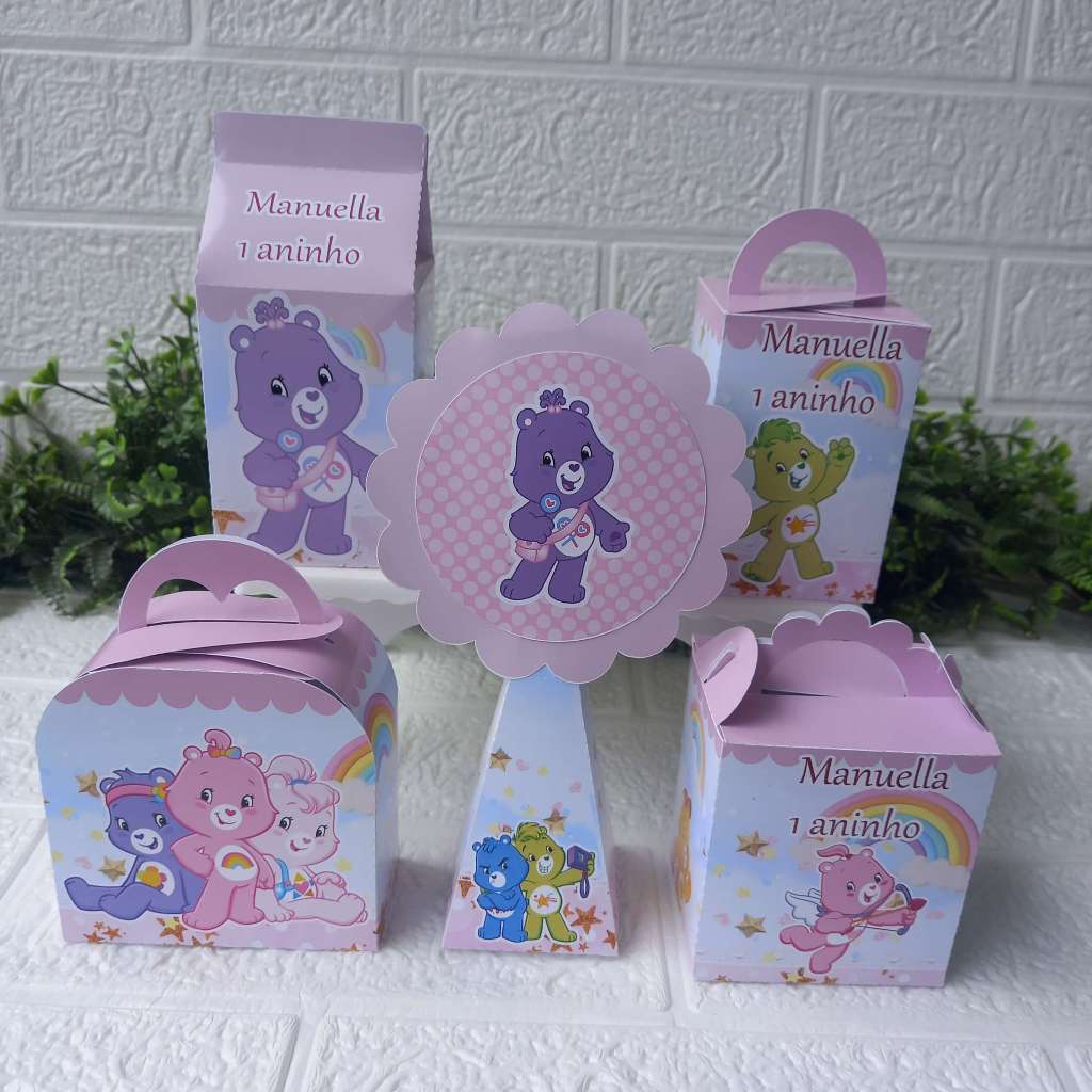 KIT CAIXINHA PERSONALIZADA URSINHOS CARINHOSO PEGUE/MONTE  LEMBRANCINHA,FESTA INFANTIL/CAIXINHA/MIMO
