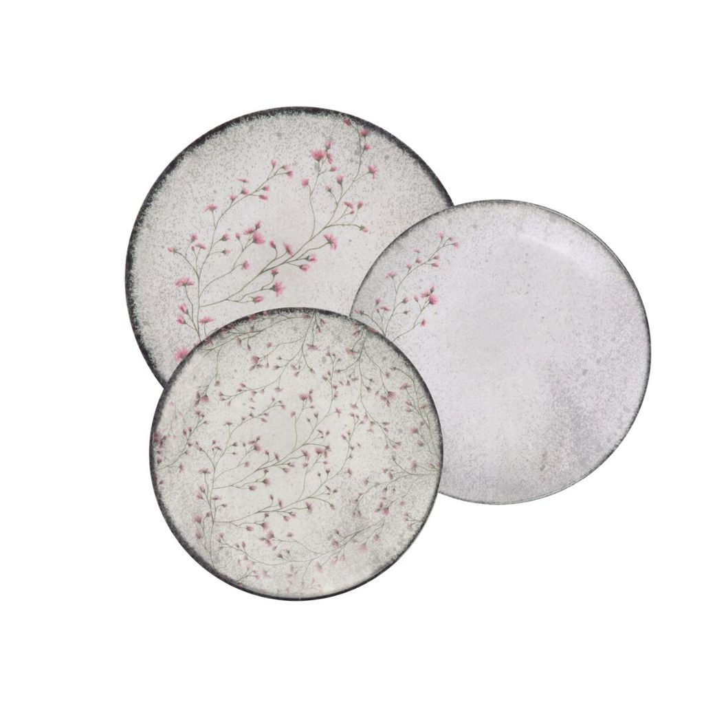 Aparelho de Jantar Tramontina Porcelana Floralis – Monte Seu Kit Pratos Fundos, Rasos e Sobremesa
