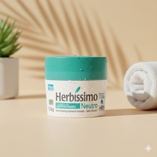 Desodorante Creme Antitranspirante Herbíssimo Neutro 55G em Oferta na Shopee